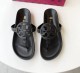 Hollow Out Patchwork Flat Beach Clip Toe Slippers GDLW-8122