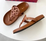 Hollow Out Patchwork Flat Beach Clip Toe Slippers GDLW-8122