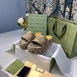 Embroidered Muffin Thick Bottom Height Enhancing Sandal GDLW-603