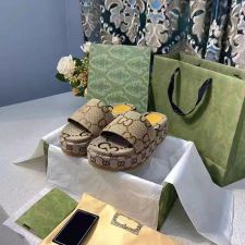 Embroidered Muffin Thick Bottom Height Enhancing Sandal GDLW-603