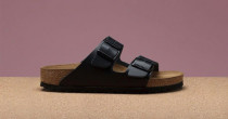 Frosted Leather Double Buckle Vintage Slippers GDLW-777-1-1