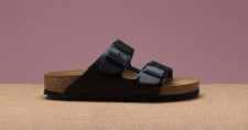 Frosted Leather Double Buckle Vintage Slippers GDLW-777-1-1