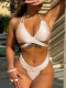 Solid Color Crossover Backless Bikini Swimsuit CASF-6668