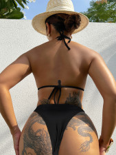 Leopard Color Block Bikinis Two Piece Swimsuit CASF-6641