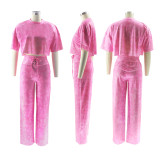 Short Sleeve Short T Shirt Two Piece Pants Set SFY-479