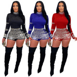 Fashion Long Sleeve Hot Drill Romper CYA-901230