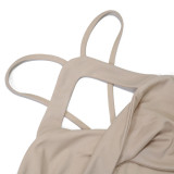 Sexy Halter Vest And Hollow Out Wide Pants 2 Piece Set CYA-901285
