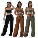 Fashion Slim Wrap Chest And Sling Jumpsuit 2 Piece Set CYA-901259