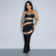 Wrap Chest Sleeveless Hot Drill Split Evening Dress CYA-901245