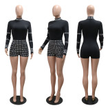 Fashion Long Sleeve Hot Drill Romper CYA-901230