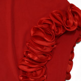Sleeveless Pleated Backless Irregular Sexy Dress CYA-901173