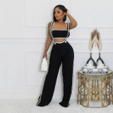 Fashion Slim Wrap Chest And Sling Jumpsuit 2 Piece Set CYA-901259