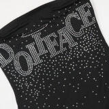 Letter Hot Drill Tube Top Jumpsuit CYA-901268