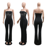 Letter Hot Drill Tube Top Jumpsuit CYA-901268