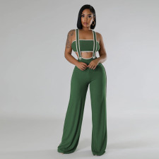Fashion Slim Wrap Chest And Sling Jumpsuit 2 Piece Set CYA-901259