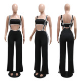 Fashion Slim Wrap Chest And Sling Jumpsuit 2 Piece Set CYA-901259