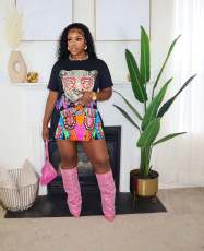 3D Cartoon Print Casual T-shirt Dress SFY-TW487