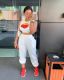 Fashion Print Tank Tops Two Piece Pants Set YIM-YMTC020