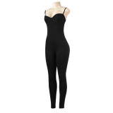 Solid Color Sleeveless Sling Tight Jumpsuit GAXB-A423JP