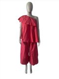 Fashion Solid Color Loose Two Piece Pants Set MK-C3206