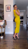 Solid Color Sleeveless Split Midi Dress QODY-Y6038