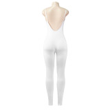 Solid Color Sleeveless Sling Tight Jumpsuit GAXB-A423JP