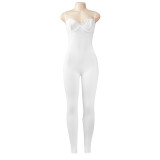 Solid Color Sleeveless Sling Tight Jumpsuit GAXB-A423JP