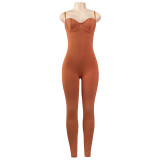 Solid Color Sleeveless Sling Tight Jumpsuit GAXB-A423JP