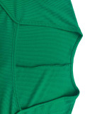 Rib Short Sleeve Square Neck Slim Sport Romper ME-Q24S8520
