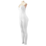 Solid Color Sleeveless Sling Tight Jumpsuit GAXB-A423JP