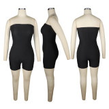 Wrap Solid Color Yoga Nightclub Romper TE-4692