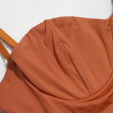 Solid Color Sleeveless Sling Tight Jumpsuit GAXB-A423JP