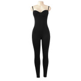 Solid Color Sleeveless Sling Tight Jumpsuit GAXB-A423JP