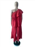 Fashion Solid Color Loose Two Piece Pants Set MK-C3206