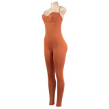 Solid Color Sleeveless Sling Tight Jumpsuit GAXB-A423JP
