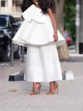 Fashion Solid Color Loose Two Piece Pants Set MK-C3206