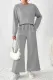 Solid Color Long Sleeve Sport Two PIece Pants Set ME-Q24S8524