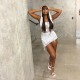Casual Sleeveless Hooded Tassel Mini Dress GAXB-A510DS