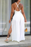 Solid Color Sling V Neck Jumpsuit MK-C3207