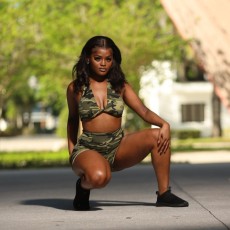 Sleeveless Halter Crop Tops And Shorts Two Piece Set GAXB-A459ST