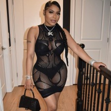 Lace Hollow Out Lingerie Mini Dress GAXB-A070DS