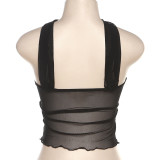 Sexy Halter See Through Vest GAXB-W046TP