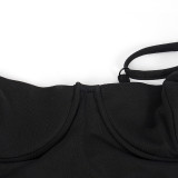 Solid Color Sling Backless Maxi Dress GAXB-A088DS