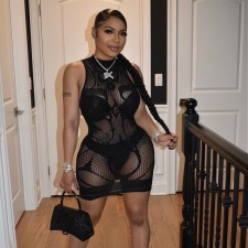 Lace Hollow Out Lingerie Mini Dress GAXB-A070DS