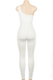 Single Shoulder Solid Casual Jumpsuit GAXB-A011JP