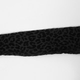 Leopard Print Flocked Mesh Mini Dress GAXB-A342DS