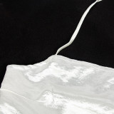 Solid Color Halter Irregular Tops GAXB-W047TP