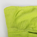 Solid Hollow Out Tube Tops Mini Dress GAXB-A080DS