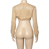 Embroidered Letter Long Sleeve Sweatshirt GAXB-A262TP