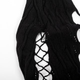 Mesh Halter Backless Erotic Lingerie Mini Dress GAXB-A071DS